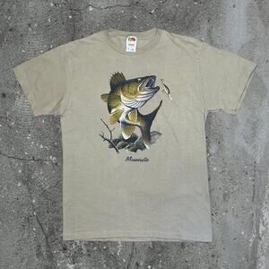 Vintage minnesota walleye fishing nature shirt